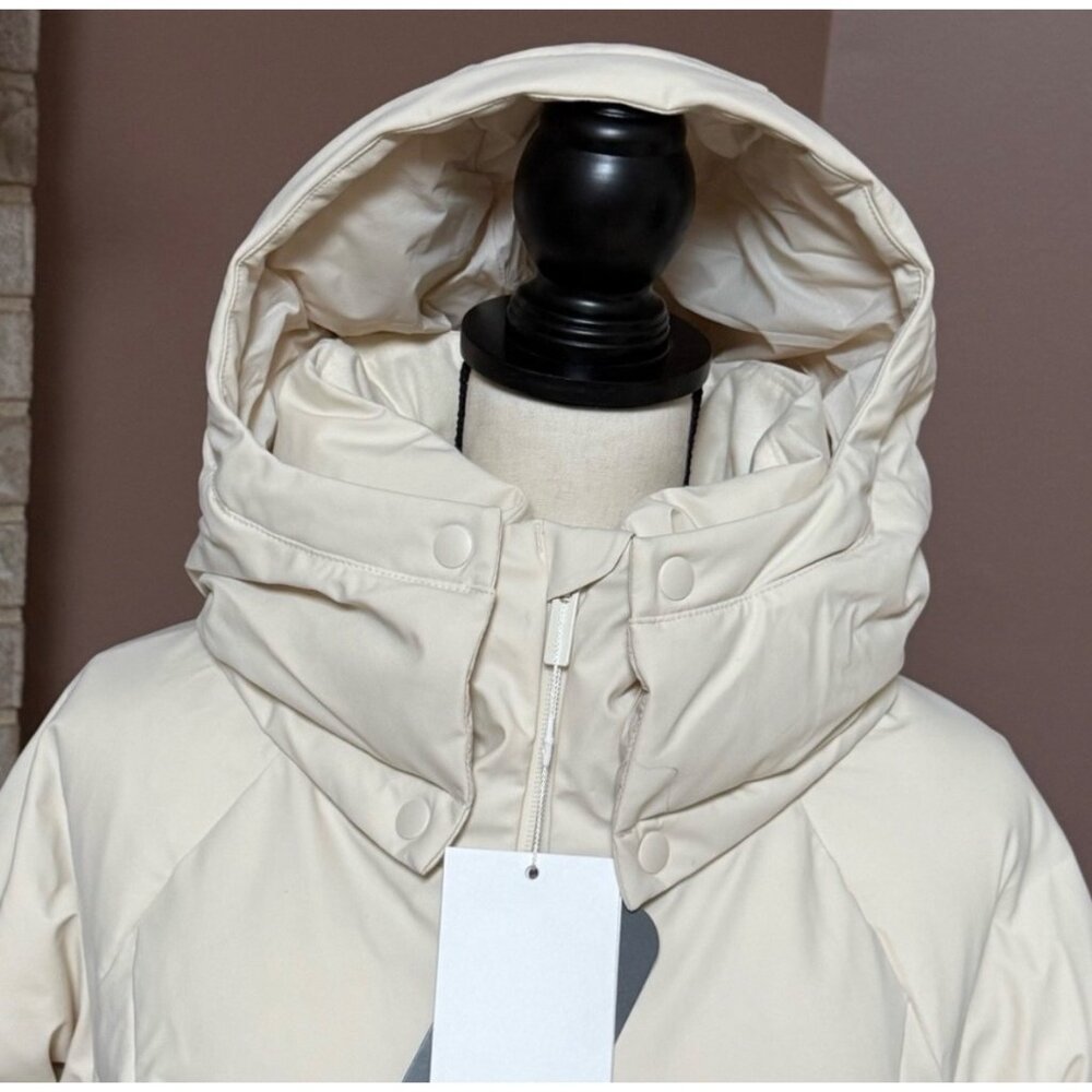 Halfdays Georgie Puffer Jacket Oatmilk XL, New with tags, Removable Hood - Picture 4 of 9